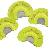Wayne Carlton's Calls 70314 Essential Elk Diaphragm Call Single/Double/Triple/2.5 Reed Attracts Elk Yellow 4 Per Pkg