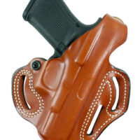 DeSantis Gunhide 001TAB6Z0 Thumb Break Scabbard OWB Tan Leather Belt Slide Fits Glock 36 Fits Glock 19 Fits Glock 23 Fits Glock 32 Fits Glock 19X Right Hand