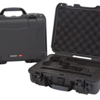 Nanuk 910CLASG7 910 Classic 2 Up Pistol Case Graphite Polymer w/ Latches & Closed-Cell Foam Padding 13.20" L x 9.20" W x 4.10" H Interior Dimensions