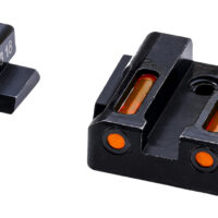 HiViz MPSN621 LiteWave H3 Sight Set for S&W Shield Green Tritium Orange Outline Front Sight-Orange Fiber Optic Rear Sight