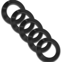 GrovTec US Inc GTHM319 Crush Washer 223 Cal Black Nitride Steel 1/2"-28 tpi Rifle 5 Per Pack