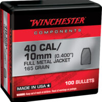 Winchester Ammo WB40TC165X Centerfire Handgun Reloading 40S&W 165gr Full Metal Jacket Truncated Cone 100 Per Box/10 Case