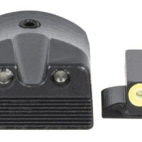 Meprolight USA 412183121 Hyper-Bright Green Tritium Yellow Outline Front Sight-Green Tritium Black Outline Rear Sight Kimber 1911 Slant