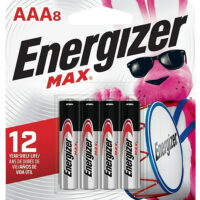 Energizer E92MP8 AAA Max Black/Silver 1.5V Alkaline Qty (8) Single Pack