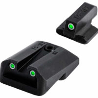 TruGlo TGTG231A1W Tritium Pro Black | Green Tritium White Outline Front Sight Green Tritium Rear Sight