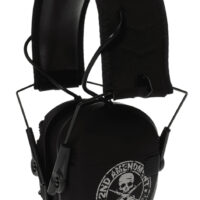 Walker's GWPRSEMFS2A Razor Slim Electronic Freedom Muff 23 dB Over the Head Black w/Distressed 2nd Amendment Polymer