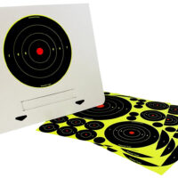 Birchwood Casey 34208 Shoot-N-C Reactive Target Variety Pack Self-Adhesive Paper Black/Yellow Bullseye 4 Pack