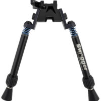 Swagger SWAGBPSFR10 SFR10 Flex to Rigid QD Bipod with Black Finish, Picatinny Attachment & 6-10.50" Vertical Adjustment