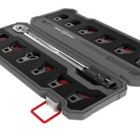 Real Avid AVMF13WS Master -Fit 13 Piece Crowfoot Wrench Set Gray/Red AR-Platform Heavy Duty Torque Wrench Handle 13 Pieces
