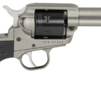 Ruger 2016 Wrangler 22 LR 6 Shot 3.75" Silver Cerakote Steel Barrel, Silver Cerakote Aluminum Frame, Black Cerakote Cylinder, Black Birdshead Grip, Exposed Hammer