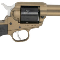 Ruger 2017 Wrangler 22 LR 6 Shot 3.75" Burnt Bronze Cerakote Steel Barrel, Burnt Bronze Cerakote Aluminum Frame, Black Cerakote Cylinder, Black Birdshead Grip, Exposed Hammer