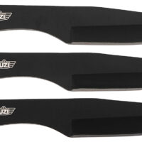 Uzi Accessories UZKTRW004 Throwing Knives IV Three, 8.25" Plain Black Stainless Steel