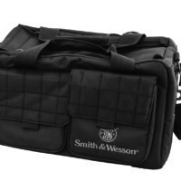 M&P Accessories 110013 Recruit Black Nylon Two Interior Pockets & Magazine Pouches Large Exterior Pockets Rubber Foot Skids Includes Padded Carrying Strap