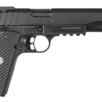 EAA GIRSAN 390600 MC1911S Hunter Full Size 10mm Auto 8+1 6" Black Steel Barrel, Blued Serrated Slide, Matte Black Steel Frame w/Accessory Rail & Beavertail, Black Checkered Polymer Grips Ambidextrous