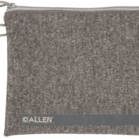 Allen 3627 Pistol Pouch Gray Polyester w/Lockable Zippers, ID Label & Fleece Lining Holds Full Size Handgun 7" L x 9" W Interior Dimensions