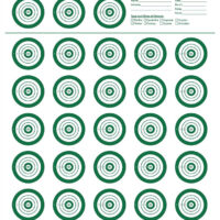 EZ-Aim 15582 Official IBS Rimfire Target Non-Adhesive White/Green 25 Pack