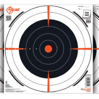 EZ-Aim 15334100 Shooting Target Bullseye Paper Hanging 12" x 12" Black/White 100 Per Pack