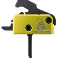Rise Armament RA140FDTOM Don't Tread on Me Trigger Assembly Single-Stage Flat Trigger with 3.50 lbs Draw Weight, Don't Tread on Me Flag Finish for AR-Platform