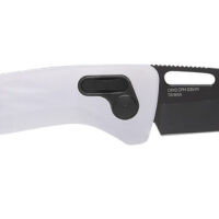S.O.G SOG12730557 One-Zero XR 3.10" Folding Plain Black Chrome Cryo CPM S35VN Steel Blade/ White Sculpted Aluminum Handle