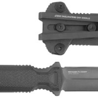 S.O.G SOG17610357 Pentagon FX Covert 3.41" Fixed Spear Point Plain Black Titanium Nitride Cryo CPM S35VN Blade/G10 Blackout Handle