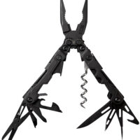 S.O.G SOGPL1002CP PowerLitre Black Hardcoat Anodized 5Cr15MoV Stainless Steel 5" Long Features 19 Tools