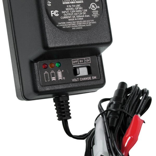 Wildgame Innovations WGIWGIBC0005 Battery Charger  Black 6 Volt-12 Volt