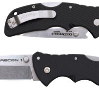 Cold Steel CS27BAT Recon 1 Mini 3" Folding Tanto Plain Stonewashed AUS-10A SS Blade/ Black Textured GRN Handle