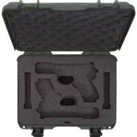 Nanuk 910GLOCK6 910 Glock Compatible 2 Up Pistol Case Olive Polymer w/ Latches Closed-Cell Foam Padding & Airline Approved 13.20" L x 9.20" W x 4.10" H Interior Dimensions