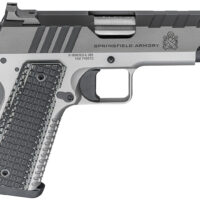 Springfield Armory PX9217L 1911 Emissary 9mm Luger 9+1 4.25" Bull Barrel, Stainless Steel Frame w/ Beavertail, Serrated Blued Carbon Steel Slide, Black VZ Thin-Line G10 Grip
