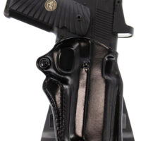 Galco SM2212RB Speed Master 2.0 OWB Black Leather Paddle Fits 1911 Fits 5" Barrel Right Hand