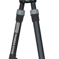 Primos 65825 Trigger Stick Bipod made of Steel with Black & Gray Finish, QD Swivel Stud Attachment Mount Type & Short Height (Clam Package)