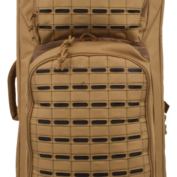 Advance Warrior Solutions FR28RBPTN/BL Frame  28" L Backpack with Side Handle, Tan Polyester for Tactical Rifle, Molle Front