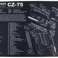 TekMat TEKR17CZ75 CZ 75 Cleaning Mat Black/White Rubber 11"x17" CZ-75 Parts Diagram