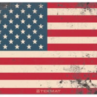 TekMat TEKR17USFLAG01 Old Glory Cleaning Mat Red/White/Blue Rubber 11"x17" American Flag