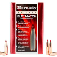 Hornady 2561 ELD Match 25 Cal .257 134 gr Extremely Low Drag Match 100 Per Box/ 15 Case
