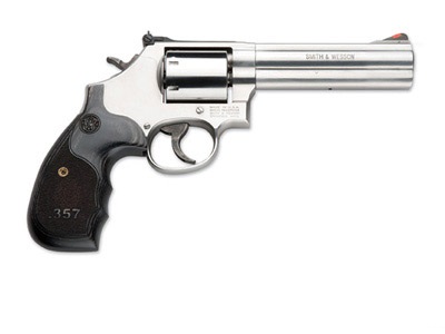 SMITH AND WESSON 357MAG SER 357M/38S 5" SS/LAM