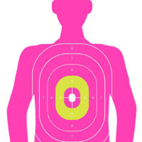 EZ-Aim 15653 In the Pink Silhouette Paper Works w/Handgun/Shotgun/Airsoft Gun/BB Guns/Pellet Gun Pink 3 Pack