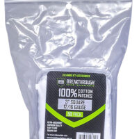 Breakthrough Clean BTCPS350 Square Cleaning Patches 100% Cotton 50 Pack For 12-16 Guage