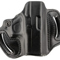 DeSantis Gunhide 086BA8BZ0 Mini Slide OWB Black Leather Belt Slide Fits Glock 43/43x/48 Belt 1.75" Wide Black Hand