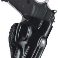 Galco SG858B Stinger OWB Black Leather Belt Slide Fits S&W M&P .380 Shield EZ Fits 3-3.30" Barrel Right Hand