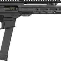 CMMG 99A806DAB Dissent MKGS 9mm Luger 33+1 10.50", Black, Picatinny Brace Adapter, 5.50" M-LOK Handguard, Left Side Charging Handle, Zeroed Linear Comp, Zeroed Drop-In Single Stage Trigger