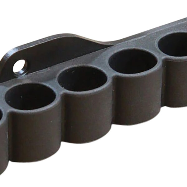 ADAPTIVE TACTICAL AT06000M Receiver Mounted Shell Carrier 6rd Non-Glare Black Synthetic Rubber Fits Mossberg 500/590/ Maverick 88 12 Gauge