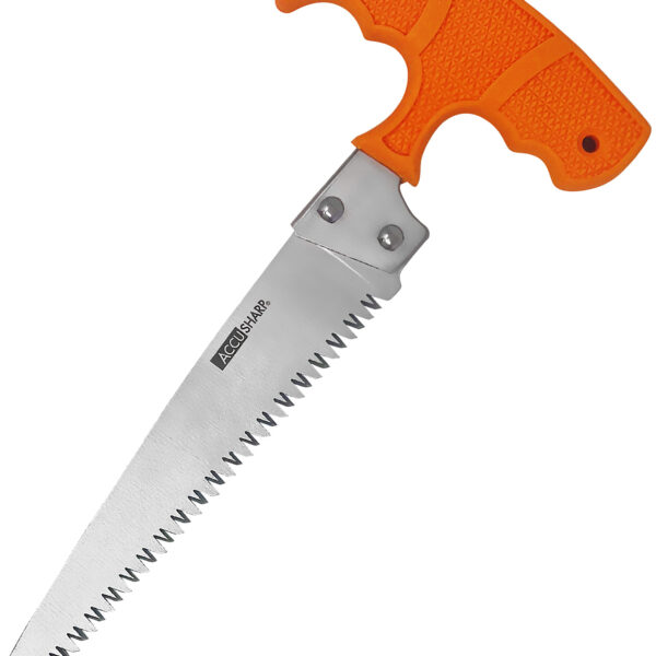 AccuSharp 730C Bone Saw  Fixed Saw 6" Stainless Steel Blade/ Blaze Orange T-Shaped Handle