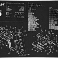 TekMat TEKR17XD Springfield Armory XD Cleaning Mat Black/White Rubber 11"x17" Springfield Armory XD Parts Diagram