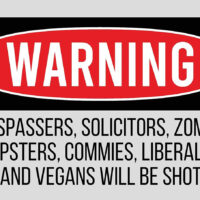 TekMat TEK42TRESPASSERS Trespassers Will Be Shot Door Mat Multi-Color Rubber 25"x42"