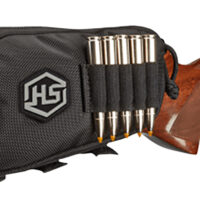 Hunters Specialties 01620 Buttstock Shell Holder W/Pouch Holds 5 Cartridges Black Polyester