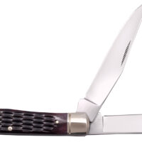 Cold Steel CSFLTRPRJ Trapper 3" Folding Clip/Spey Plain 8Cr13MoV SS Blade/Brown Jigged w/Polished Bolsters Bone Handle