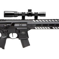 Sig Sauer Airguns AIRMCX177G2BLKSCOPE MCX Air Gen 2 CO2 177 Pellet 18" 30rd, Black, M-LOK Handgaurd, Flat Trigger, C02 Storage QD Stock, Reduced Angle Grip, 1-4x24mm Scope