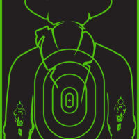 TruGlo TG16A6 Tru-See Gunslinger Target Self-Adhesive Heavy Paper Black/Green 12"x18" Cowboy 6 Pack