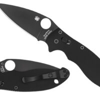 Spyderco C101GPBBK2 Manix 2 3.37" Folding Plain Black DLC CPM S30V SS Blade/Black Bi-Directional Texturing G10 Handle Includes Pocket Clip